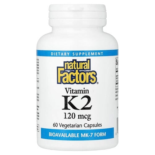 Natural Factors Vitamin K2 120 Mcg 60 Vegetarian Capsules product image