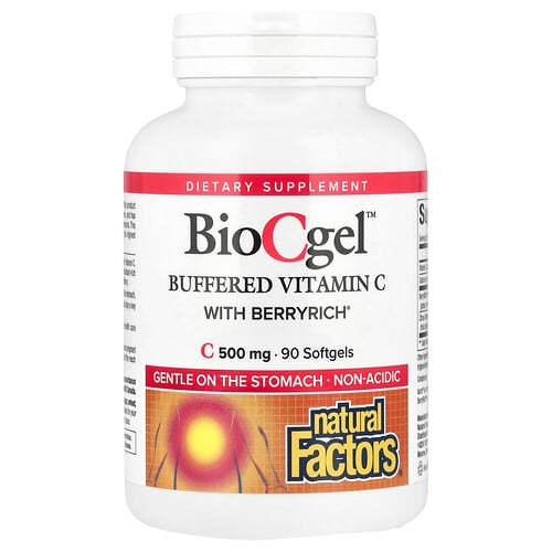 Natural Factors Biocgel Buffered Vitamin C With Berryrich 90 Softgels product image