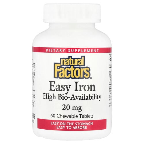 Natural Factors Easy Iron 60 Chewable Tablets product image