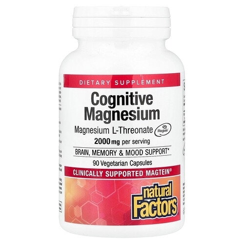 Natural Factors Cognitive Magnesium 90 Vegetarian Capsules 48 Mg Per Capsule product image