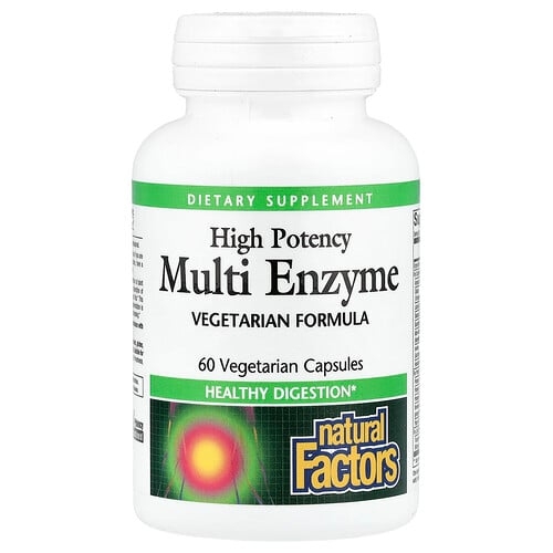 Natural Factors Multi Enzyme High Potency 60 Vegetarian Capsules product image