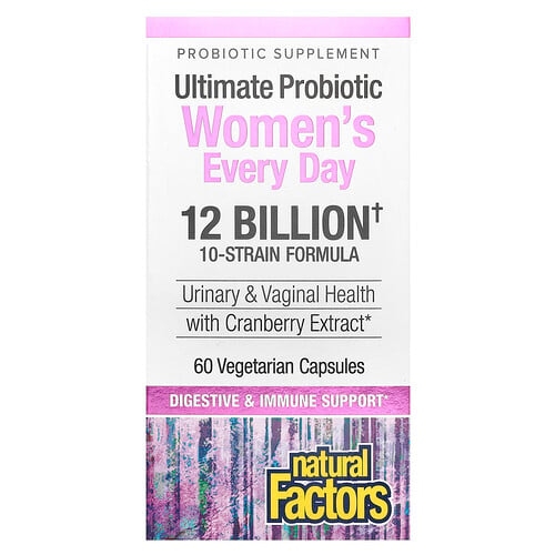 Natural Factors Ultimate Probiotic Women S Every Day 12 Billion 60 Vegetarian Capsules product image