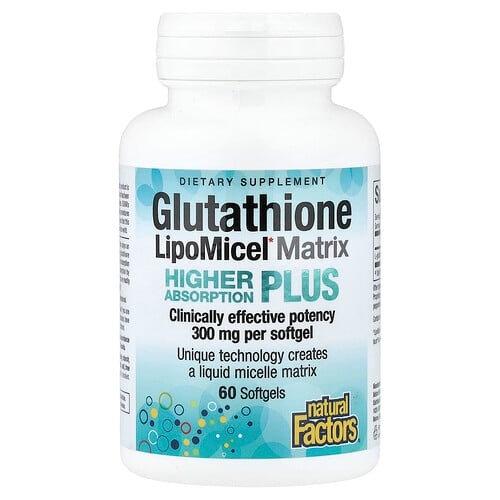 Natural Factors Glutathione Lipomicel Matrix 60 Softgels 300 Mg Per Softgel product image