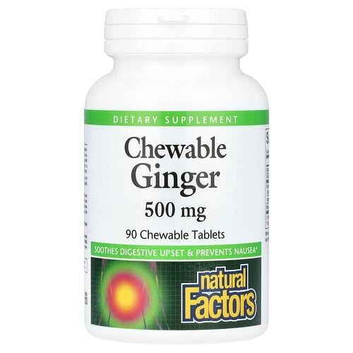 Natural Factors Chewable Ginger 500 Mg 90 Chewable Tablets product image