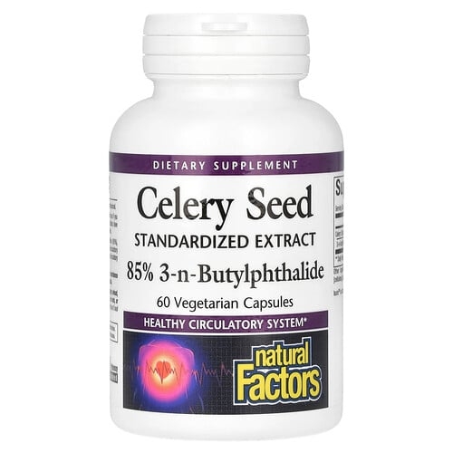 Natural Factors Celery Seed Standardized Extract 60 Vegetarian Capsules product image