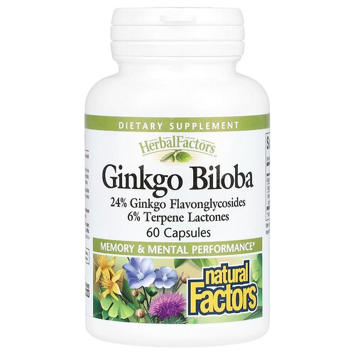 Natural Factors Herbalfactors Ginkgo Biloba 60 Capsules product image