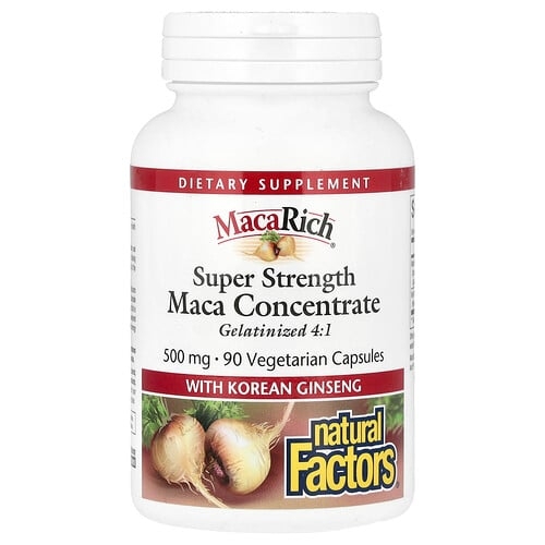Natural Factors Maca Rich Maca Concentrate With Korean Ginseng Super Strength 90 Vegetarian Capsules product image