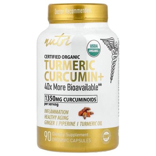 Nutri Organic Turmeric Curcumin 90 Organic Capsules product image