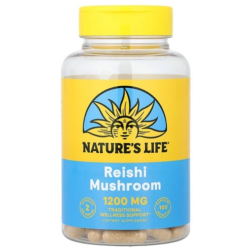 Nature S Life Reishi Mushroom 100 Capsules 600 Mg Per Capsule product image