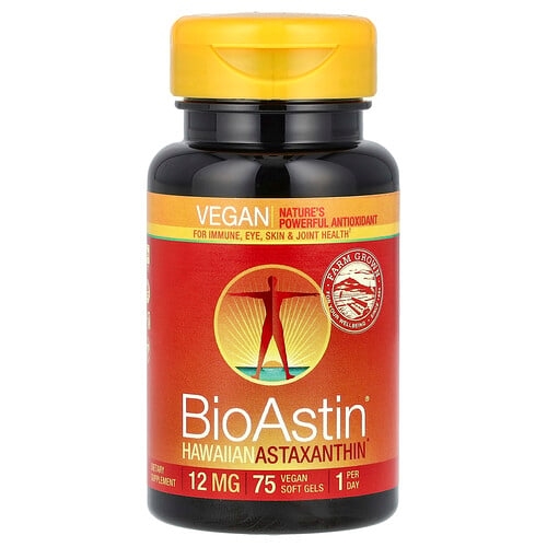 Nutrex Hawaii Bioastin Hawaiian Astaxanthin 12 Mg 75 Vegan Soft Gels product image