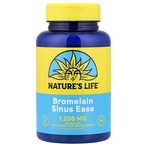Nature S Life Bromelain Sinus Ease 100 Capsules product image