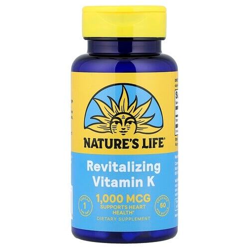 Nature S Life Revitalizing Vitamin K 1 000 Mcg 50 Vegcaps product image