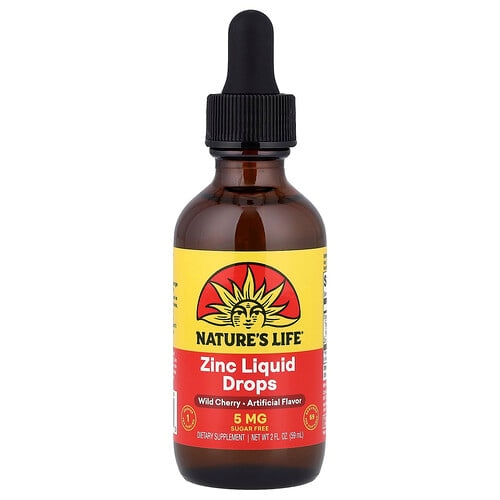 Nature S Life Zinc Liquid Drops Wild Cherry 2 Fl Oz 59 Ml product image