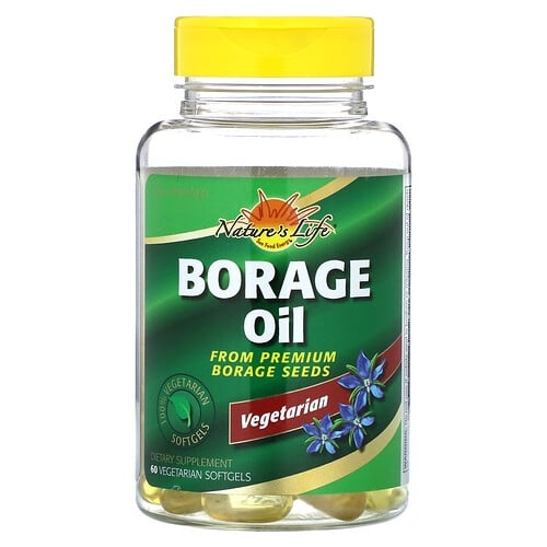 Nature S Life Vegetarian Borage Oil 60 Vegetarian Softgels 1 000 Mg Per Softgel product image