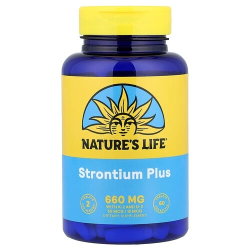 Nature S Life Strontium Plus With K2 And D3 60 Tablets product image