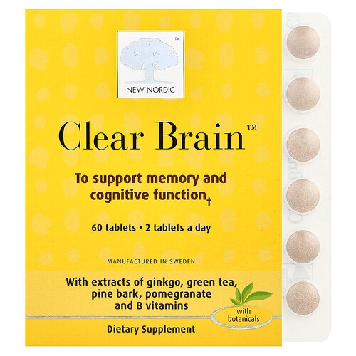 New Nordic Clear Brain 60 Tablets product image