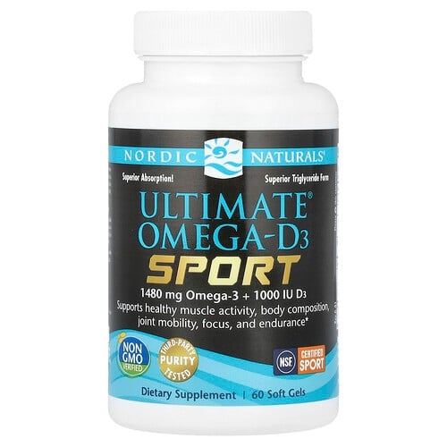 Nordic Naturals Ultimate Omega D3 Sport 60 Soft Gels product image