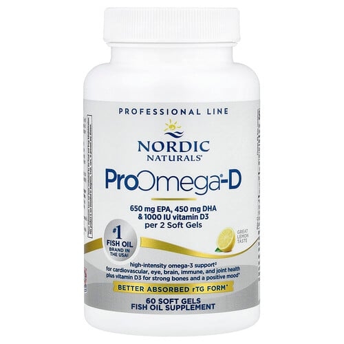 Nordic Naturals Proomega D Lemon 60 Soft Gels product image