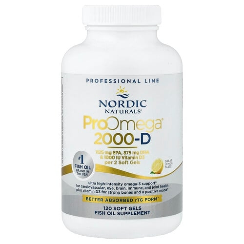 Nordic Naturals Proomega 2000 D Lemon 120 Soft Gels product image
