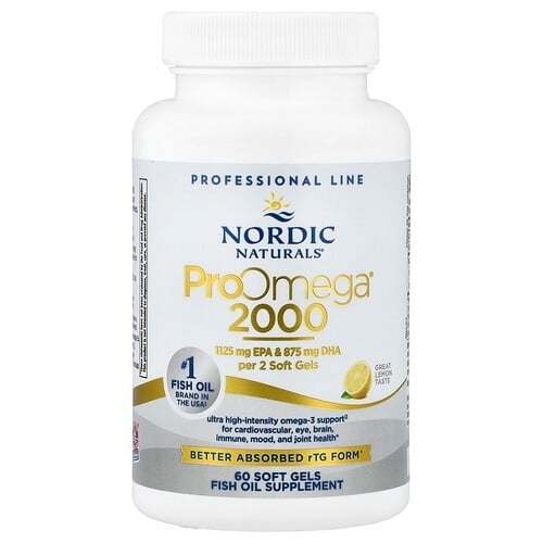 Nordic Naturals Proomega 2000 Lemon 60 Soft Gels 1 075 Mg Per Soft Gel product image