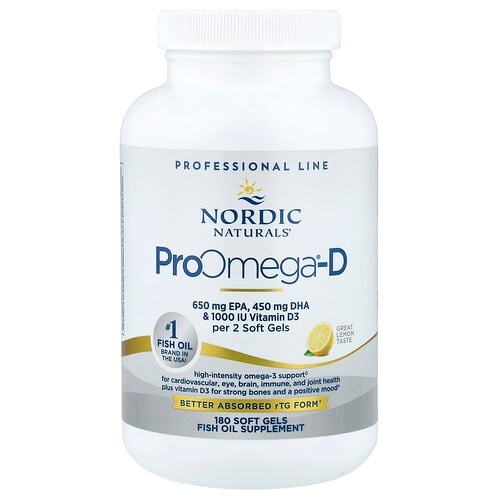 Nordic Naturals Proomega D Great Lemon 180 Soft Gels product image