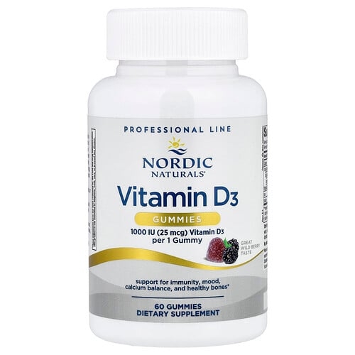 Nordic Naturals Vitamin D3 Gummies Wild Berry 60 Gummies product image
