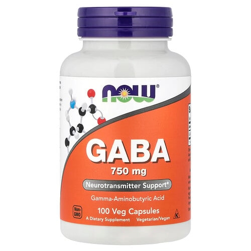 Now Foods Gaba 750 Mg 100 Veg Capsules product image