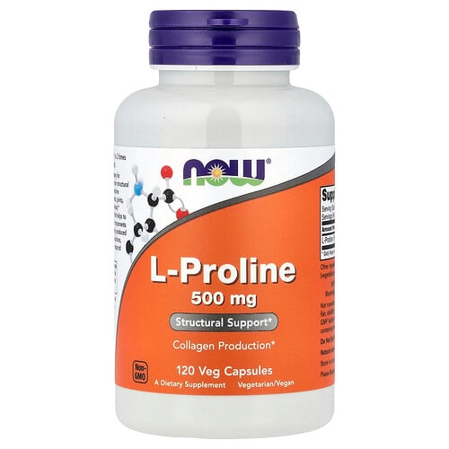 Now Foods L Proline 120 Veg Capsules 0 5 G Per Capsule product image