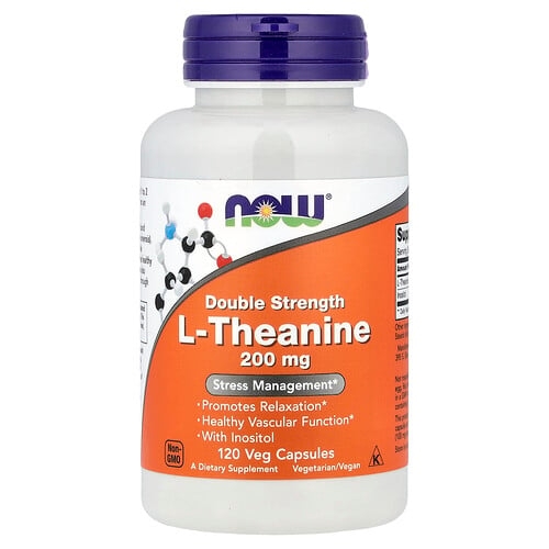 Now Foods L Theanine 120 Veg Capsules product image
