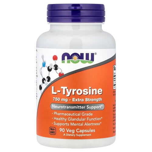 Now Foods L Tyrosine 750 Mg 90 Veg Capsules product image