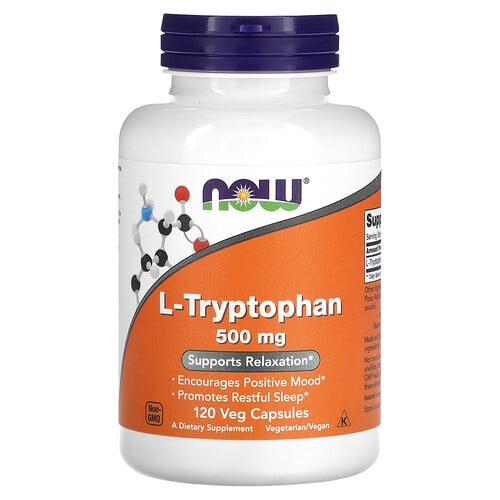 Now Foods L Tryptophan 500 Mg 120 Veg Capsules product image