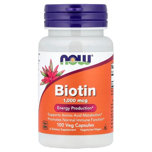 Now Foods Biotin 1 000 Mcg 100 Veg Capsules product image