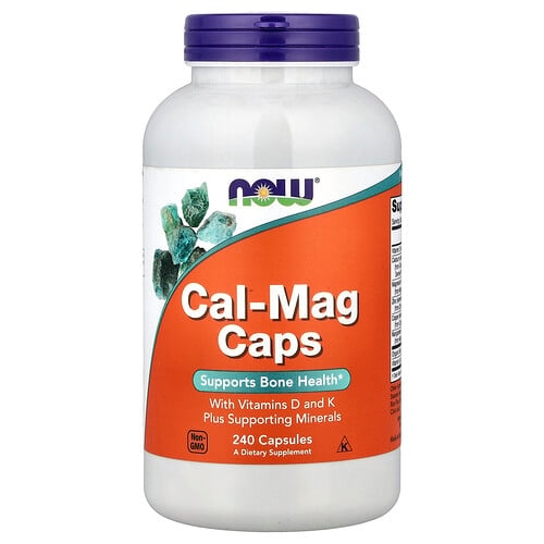 Now Foods Cal Mag Caps With Vitamins D And K 240 Capsules product image