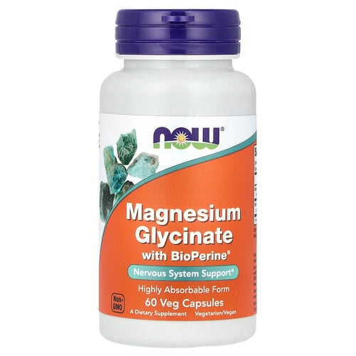Now Foods Magnesium Glycinate With Bioperine 60 Veg Capsules product image