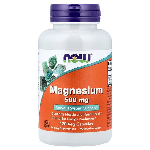 Now Foods Magnesium 500 Mg 120 Veg Capsules product image