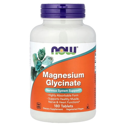 Now Foods Magnesium Glycinate 180 Tablets 100 Mg Per Tablet product image