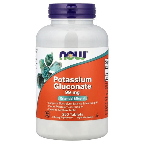 Now Foods Potassium Gluconate 99 Mg 250 Tablets product image