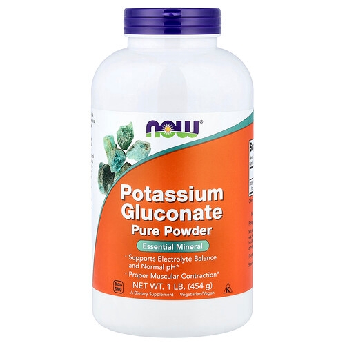 Now Foods Potassium Gluconate Pure Powder 1 Lb 454 G product image