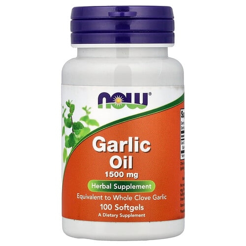 Now Foods Garlic Oil 1 500 Mg 100 Softgels product image