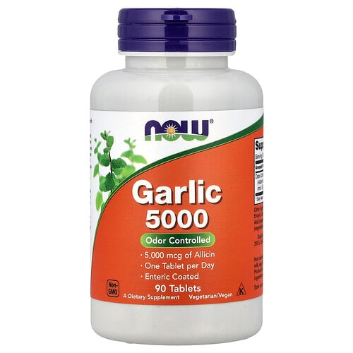 Now Foods Garlic 5000 90 Tablets 500 Mg Per Tablet product image