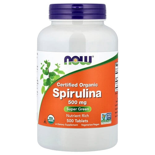 Now Foods Certified Organic Spirulina 500 Mg 500 Tablets product image