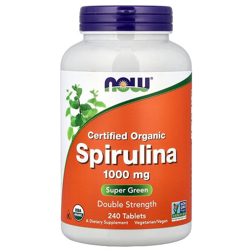Now Foods Certified Organic Spirulina 1 000 Mg 240 Tablets product image