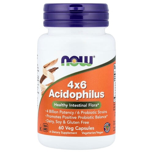 Now Foods 4x6 Acidophilus 60 Veg Capsules product image