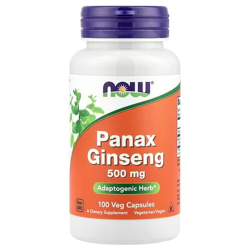 Now Foods Panax Ginseng 500 Mg 100 Veg Capsules product image
