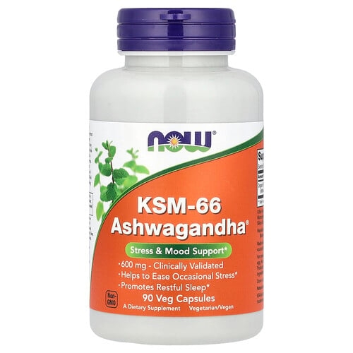 Now Foods Ksm 66 Ashwagandha 600 Mg 90 Veg Capsules product image