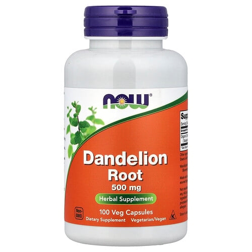 Now Foods Dandelion Root 500 Mg 100 Veg Capsules product image