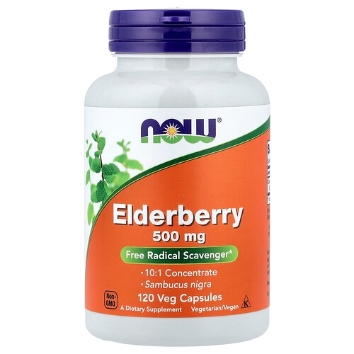 Now Foods Elderberry 500 Mg 120 Veg Capsules product image