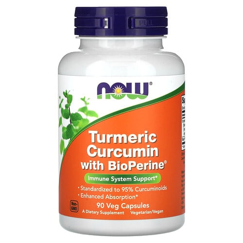 Now Foods Turmeric Curcumin With Bioperine 90 Veg Capsules product image