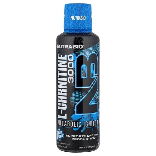 Nutrabio Leanshots L Carnitine 3000 Blue Razz 16 Fl Oz 473 Ml product image