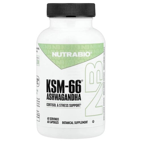 Nutrabio Ksm 66 Ashwagandha 60 Capsules 600 Mg Per Capsule product image